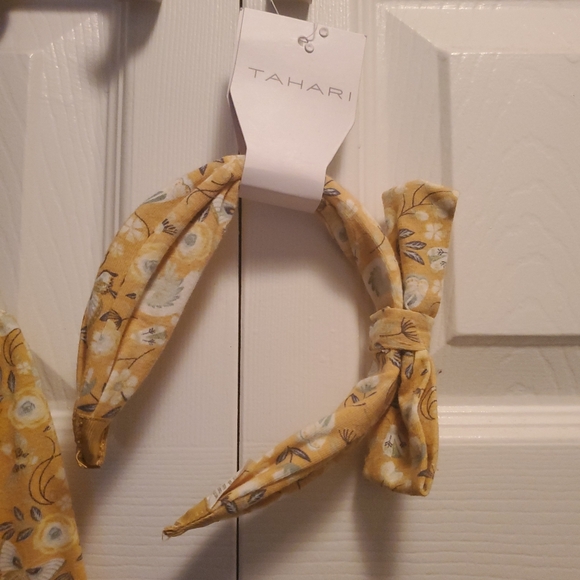 COPY - 🌻Tahari Girls Denim Overall Jumper Dress with Longsleeve Top and head Ba - Picture 4 of 4